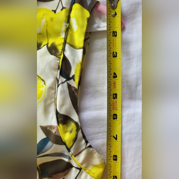 Elodie Cottagecore Lemon Sleeveless Mini Dress w/Buttons & Collar, Size Small - Picture 12 of 15